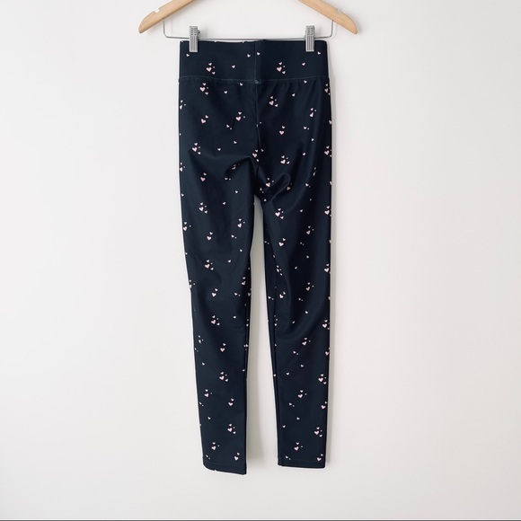 Plush Black/Pink 7/8 Heart Print Legging - Picture 6 of 6